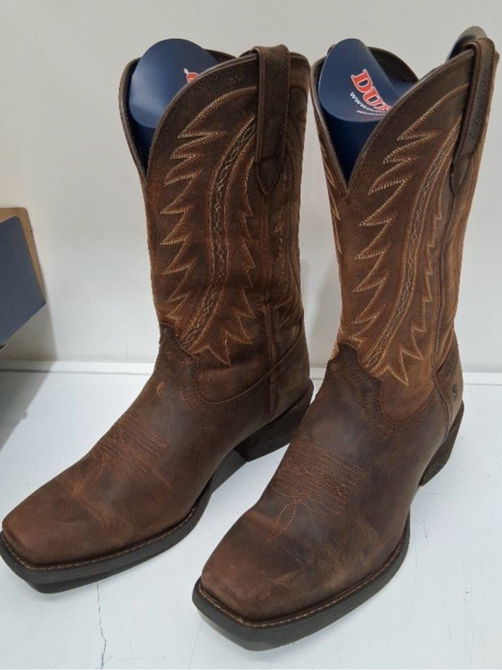 Durango Men's Distressed Brown Embroidered Western Boots
